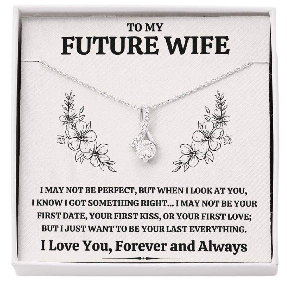 Alluring Beauty Necklace for Wife - Romantic Gift with Card & Box