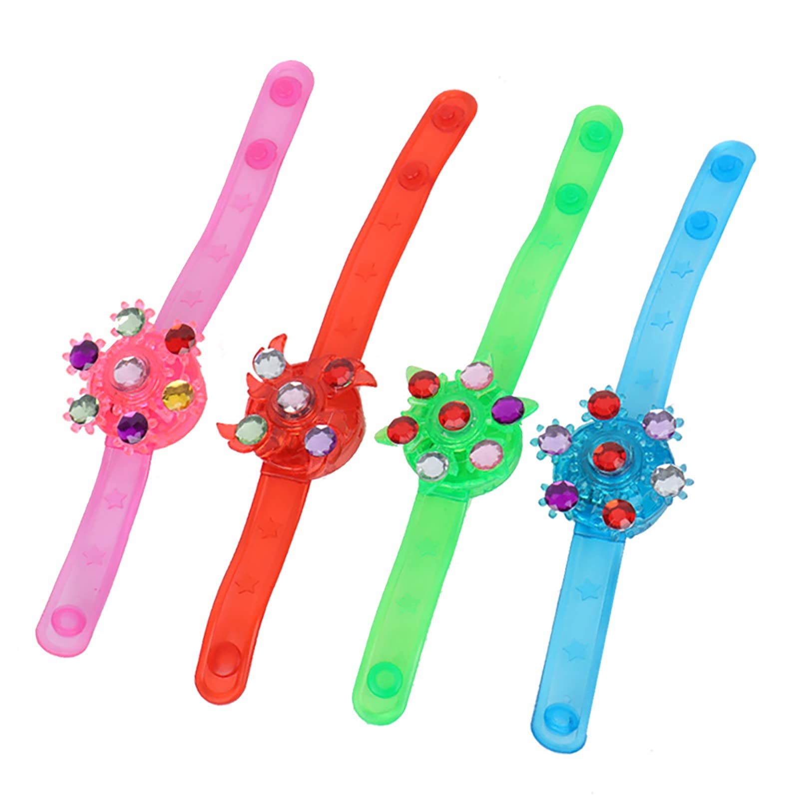 LED Light Up Fidget Bracelet - Glow in The Dark Party Favors for Kids Birthday, Valentines, Halloween & Christmas - Random Color 1 Pack - Perfect for Birthday Party Giveaways, Classroom Rewards & Sensory Play