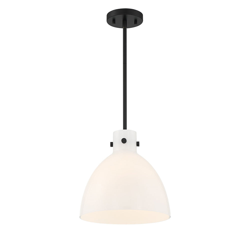Ellie 1-Light Black Pendant Light Fixture - Modern Minimalist Ceiling Light for Dining Room, Kitchen Island & Bedroom