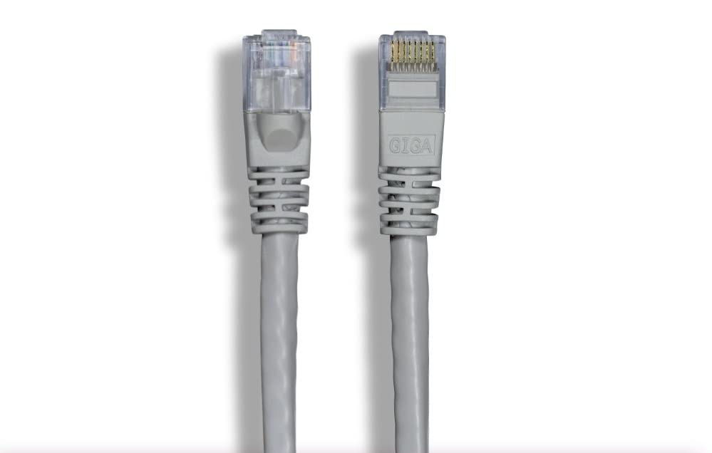 CAT 6 Ethernet Cable 50ft, Unshielded Gray Network Cable - High-Speed Internet & Gaming for Home, Office, Streaming & Online Meetings