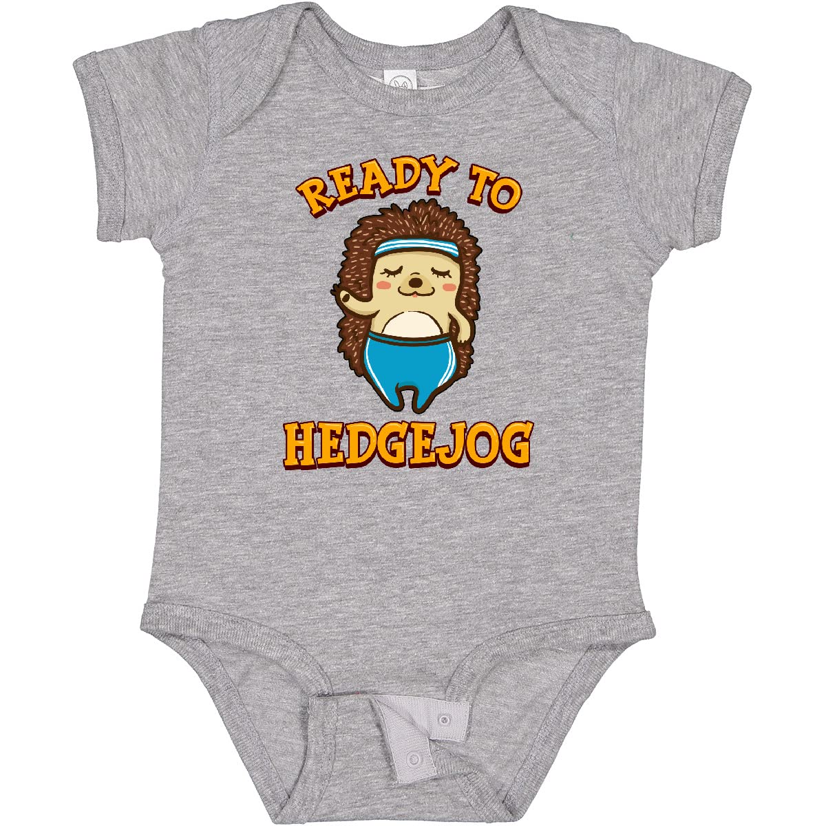 Inktastic Cute Hedgehog Jogging Running Fitness Baby Bodysuit - Soft Cotton Onesie for Active Infants & Toddlers | Perfect for Workouts, Playtime & Casual Outings