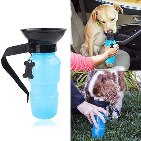 Portable 18oz Dog Water Bottle with Bowl - Auto Dog Mug for Pets, Travel & Outdoor Activities - Perfect for Hiking, Camping, and Daily Walks