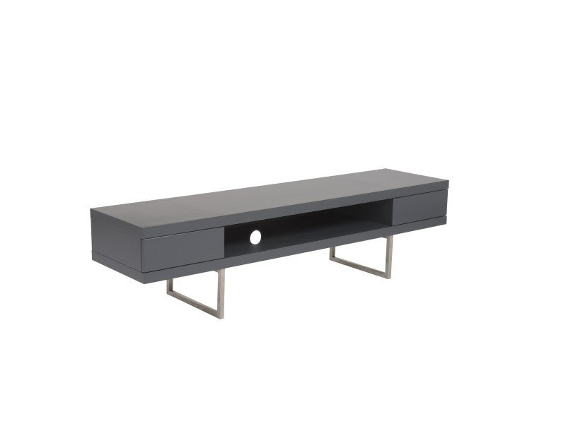 EURO Miranda Media Stand 63 Inch TV Stand with Storage Shelves - Perfect for Living Room, Bedroom, and Home Theater Setup