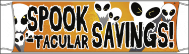 Giant Outdoor Halloween Banner - Spooktacular Savings & Decorations for Parties, Yard Displays & Haunted Houses