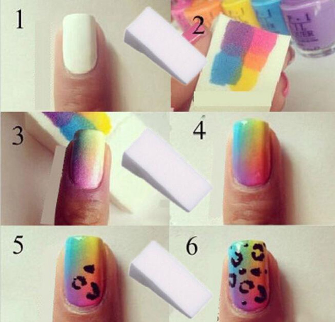 S.A.V.I Nail Art Sponges for DIY Manicure - 8-Piece Set for Ombre & Gradient Nail Designs | Perfect for Home Salon & Professional Nail Art