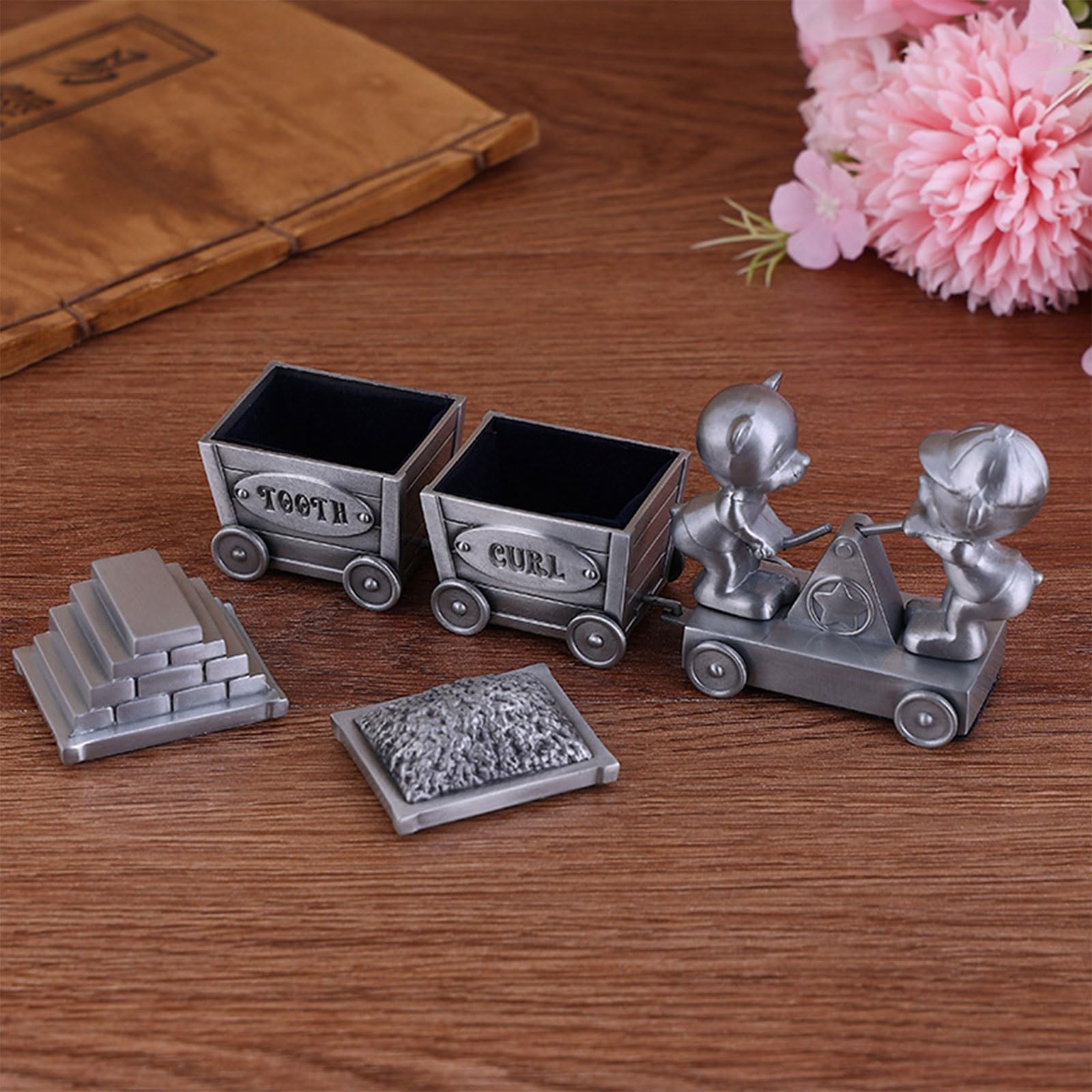 Premium Silver Baby Tooth Keepsake Box - Deciduous Tooth Storage for Kids, Metal First Tooth Holder, Fetal Hair & Milestone Memory Case - Perfect Baby Shower Gift & Childhood Souvenir (Ideal for Baby's First Tooth, Christening, Baptism & Special Occasions)