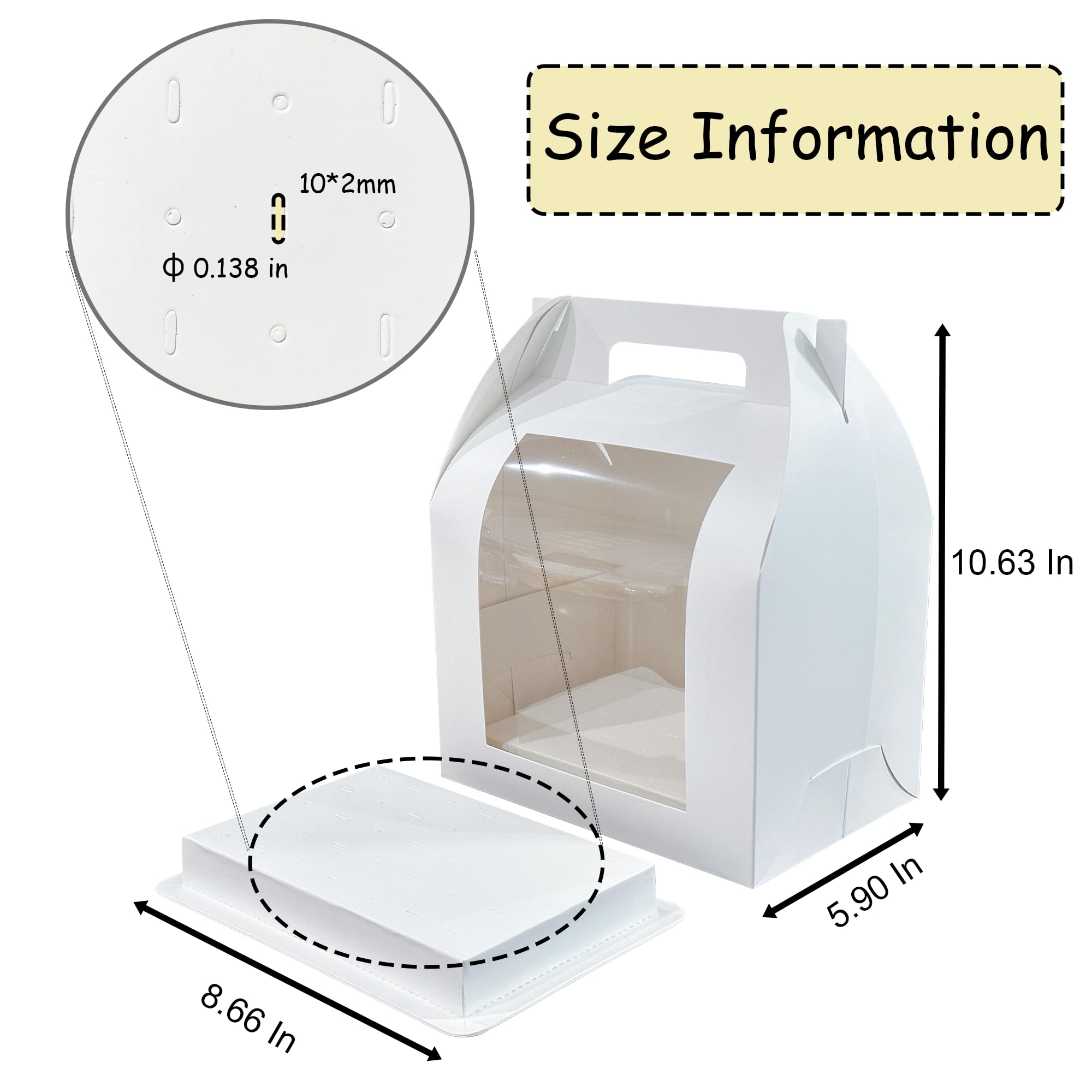 8pcs Cake Pop Holder Boxes with Clear Window - Portable Display Stand for Party Treats