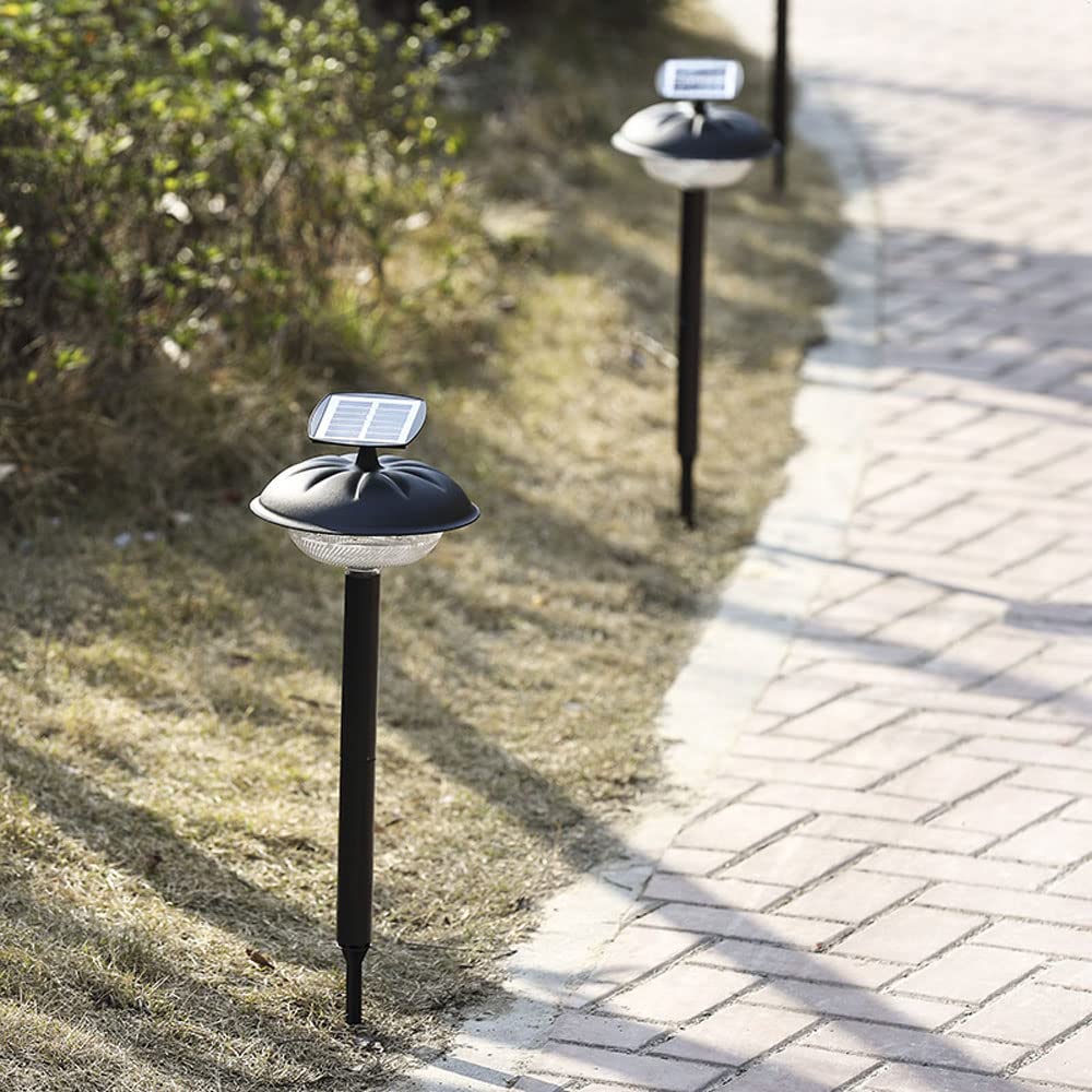 Solar Powered Outdoor Garden Lights - LED White & Yellow Lawn & Floor Insert Lighting - Waterproof IP44 Solar Post Lantern for Patio, Pathway & Landscape Decoration