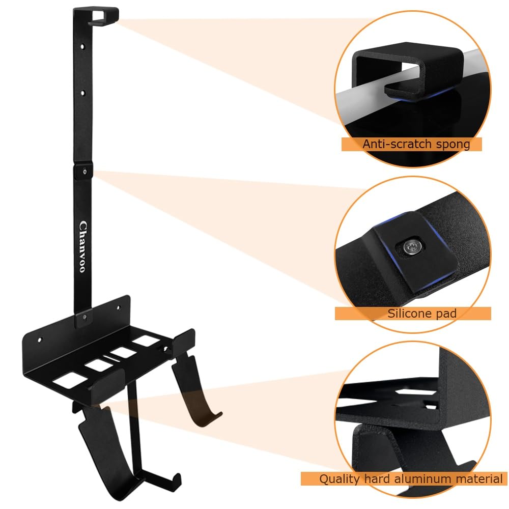 Metal PS5 Wall Mount Bracket - Secure TV Wall Holder Kit for PlayStation 5 Disc & Digital Edition (Not Compatible with PS5 Slim) - Black | Space-Saving Gaming Setup for Living Room & Bedroom