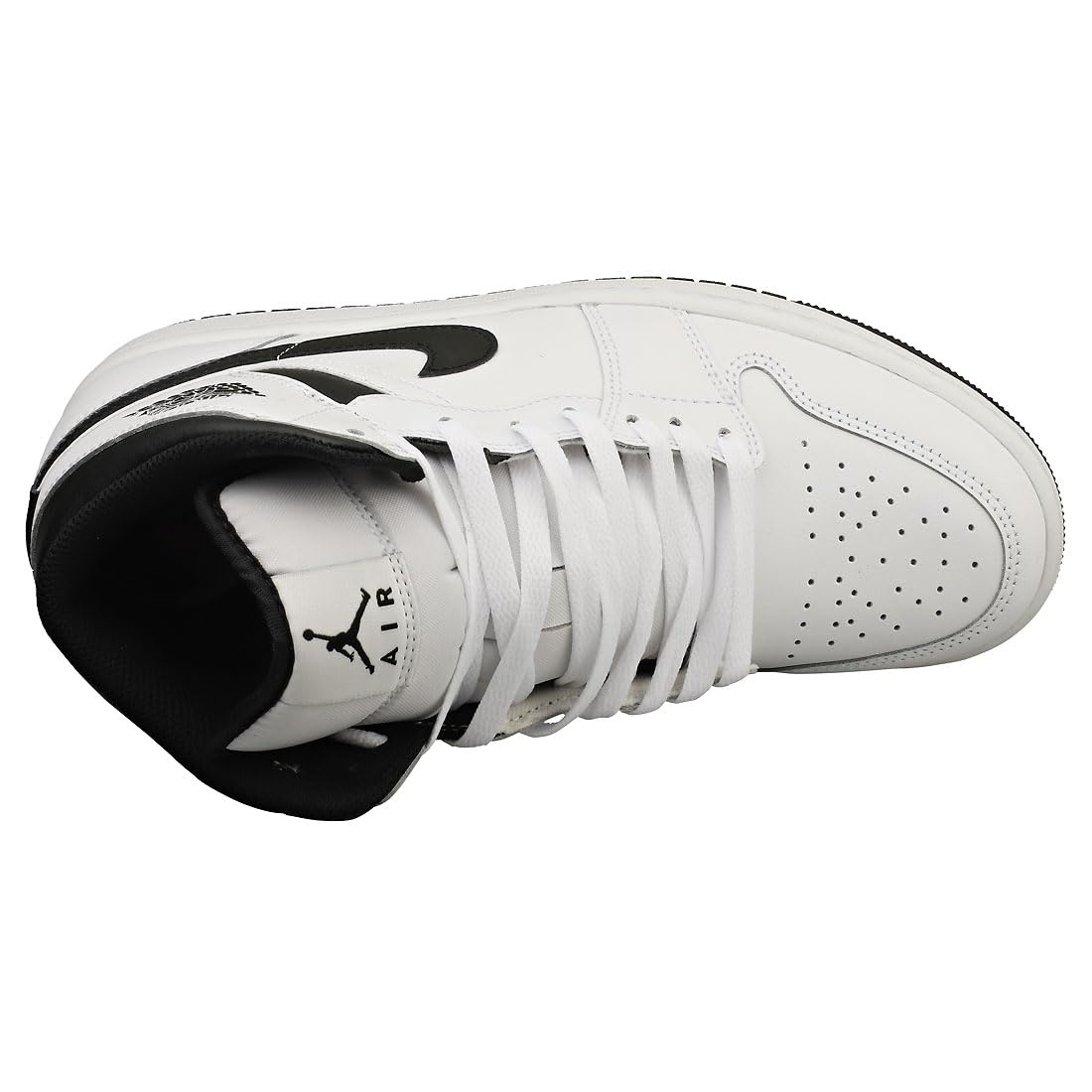 Jordan Men's 1 Mid Basketball Shoes - White/Black-White-Black (DQ8426 132) | High-Top Sneakers for Streetwear & Casual Wear | Perfect for Basketball, Gym & Everyday Fashion