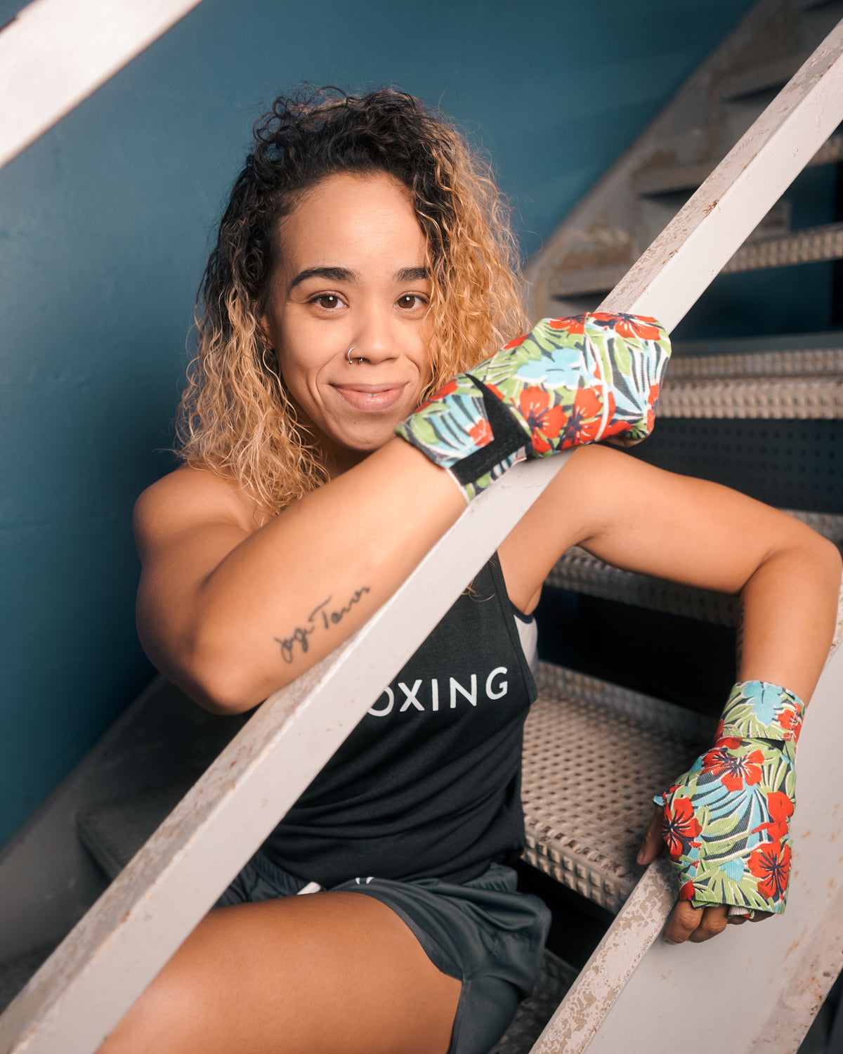TITLE Boxing Print Hand Wraps 180