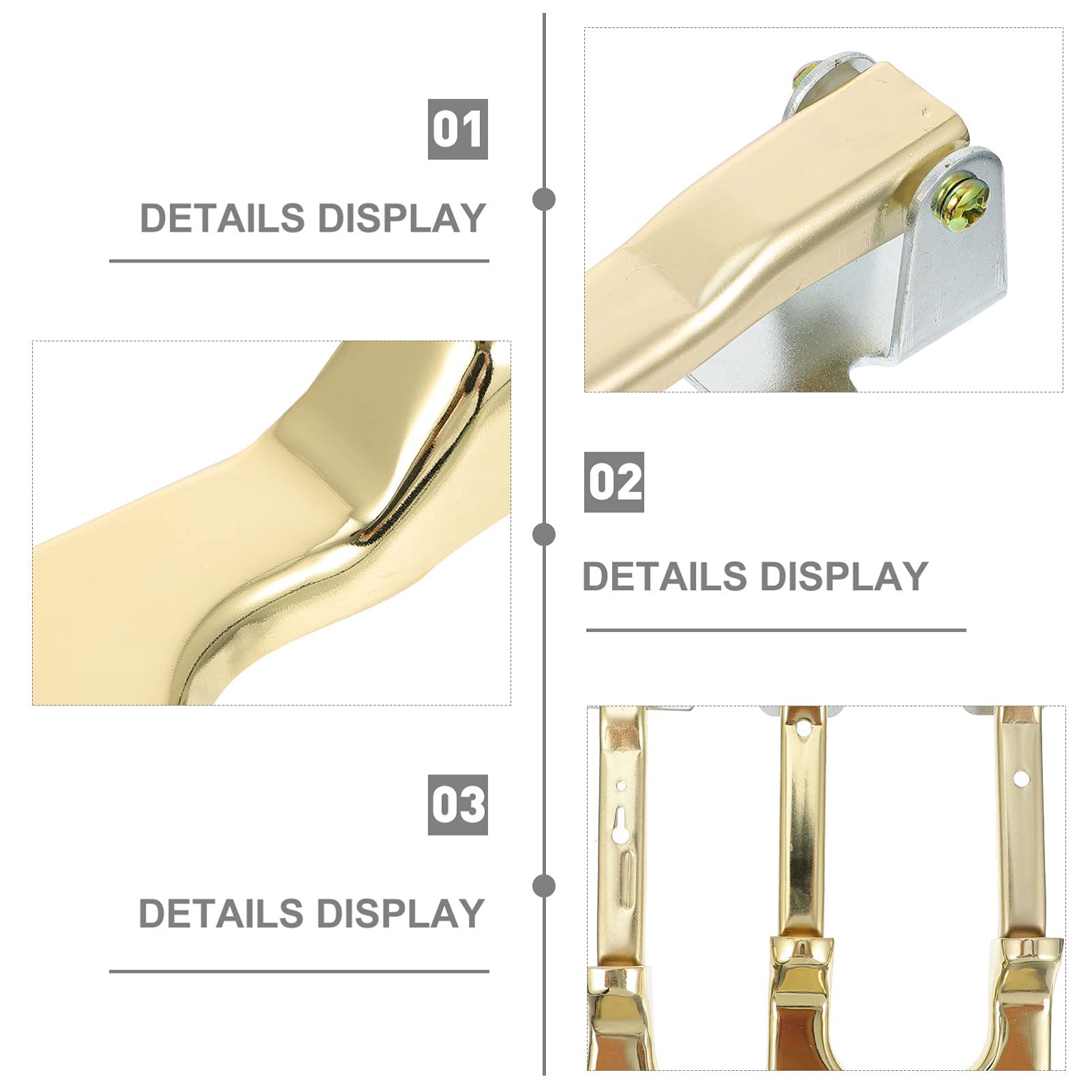 MILISTEN 3-Piece Gold Piano Pedal Cover - Metal Keyboard Protector for Digital Pianos at Home