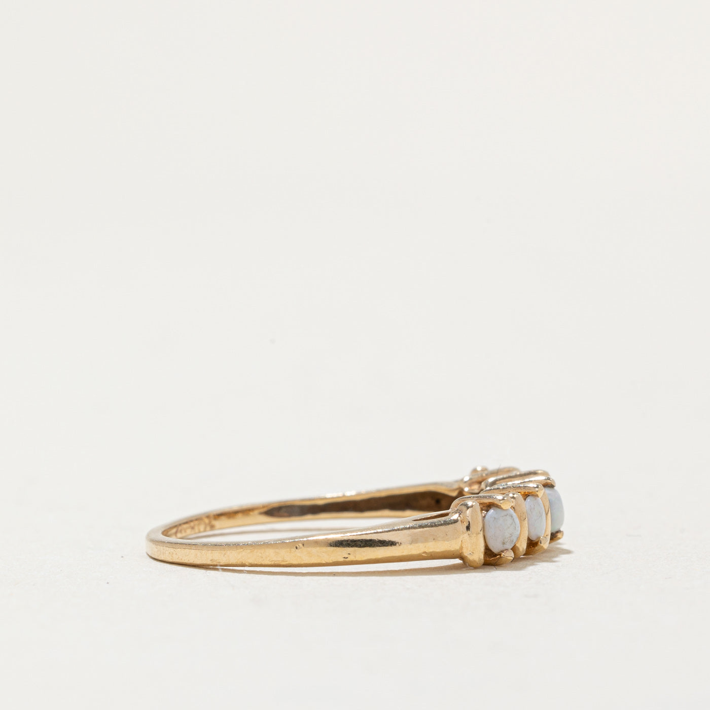 Five Stone Opal Ring | 0.18ctw Genuine Opal & Sterling Silver | Size 5.75 | Elegant Birthstone Jewelry for Women | Perfect Gift for Anniversary, Birthday & Special Occasions