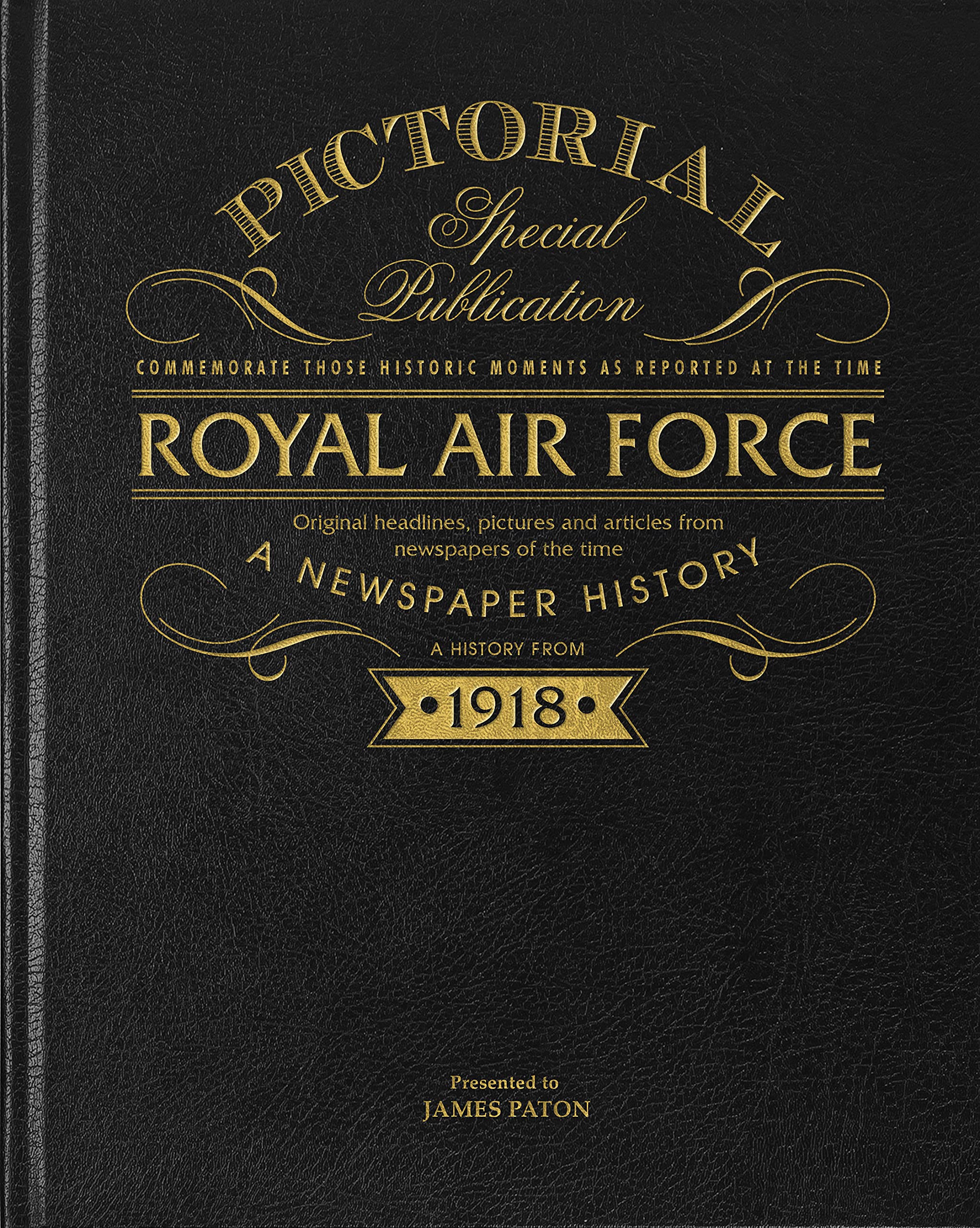 Personalized War History Book - Custom War Keepsake with Newspaper Coverage & Gold Embossed Name | Educational Gift for Veterans, History Buffs & Collectors | Perfect for Memorial Day, Veterans Day & Military Anniversaries