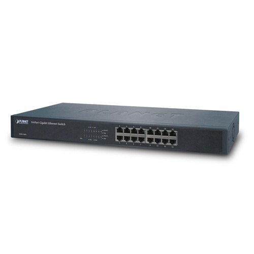 GSW-1601 16-Port Gigabit Ethernet Switch 10/100/1000Mbps - High Speed Network Switch for Home Office, Gaming & Small Business Networks