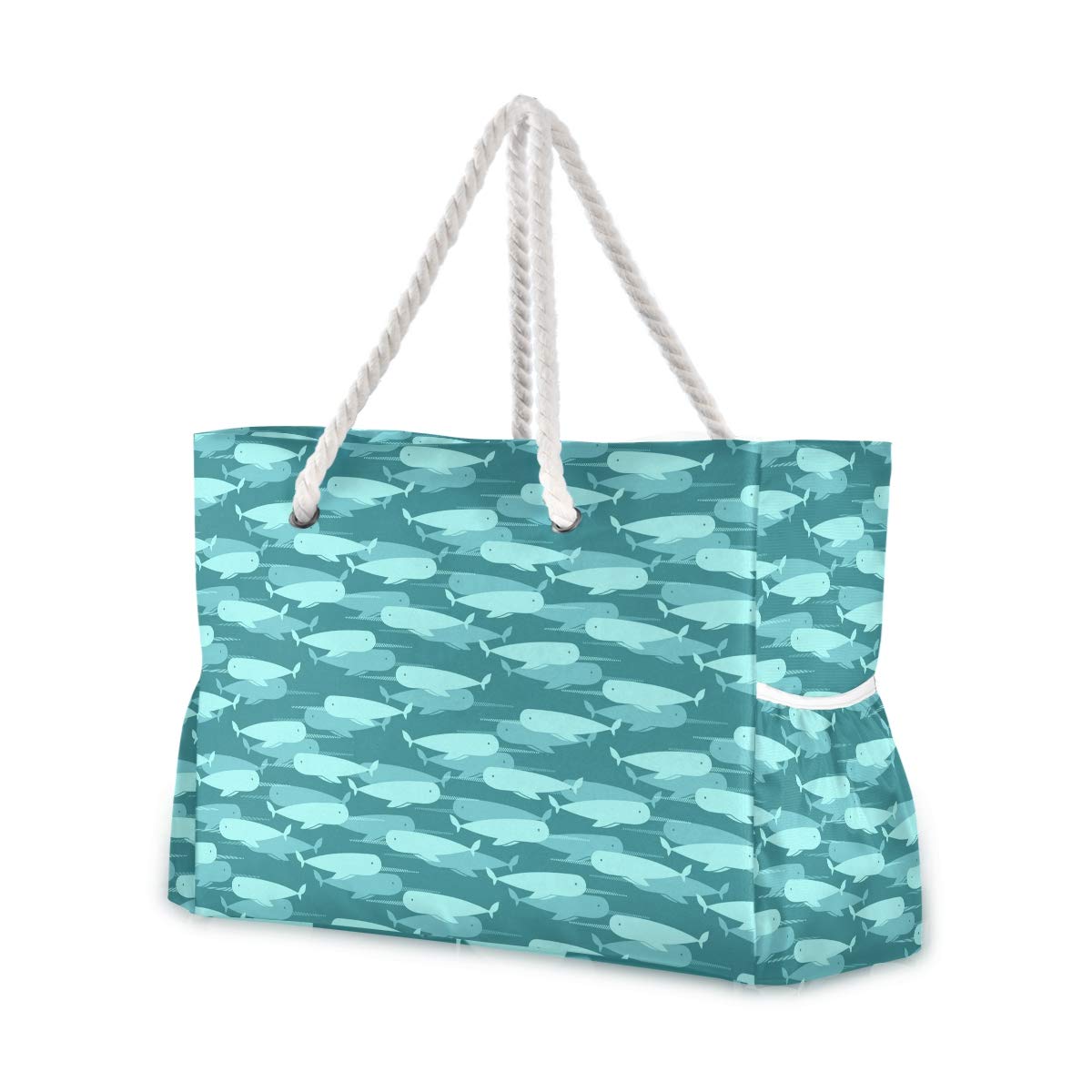 SUABO XXL Beach Tote Bag with Cotton Rope Handles - Perfect for Women's Travel & Pool Days
