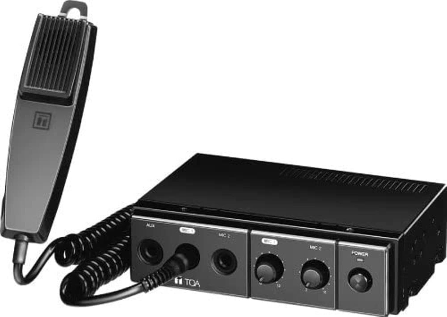 TOA Electronics CA-115 15-Watt Portable Mixer Amplifier with 4/8 Ohm Speaker Support, Dual Mic Inputs & Volume Control - 12V DC Powered for PA Systems, DJ Setups & Outdoor Events