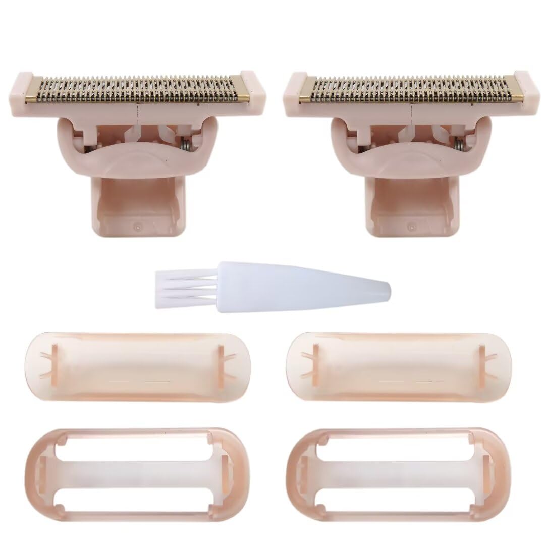 2025 New 2Pcs Women's Replacement Shaver Head - Rose Gold Plated Hair Remover Blades with Protective Covers for Flawless Nu Razor | Perfect for Travel, Home Use & Sensitive Skin Grooming