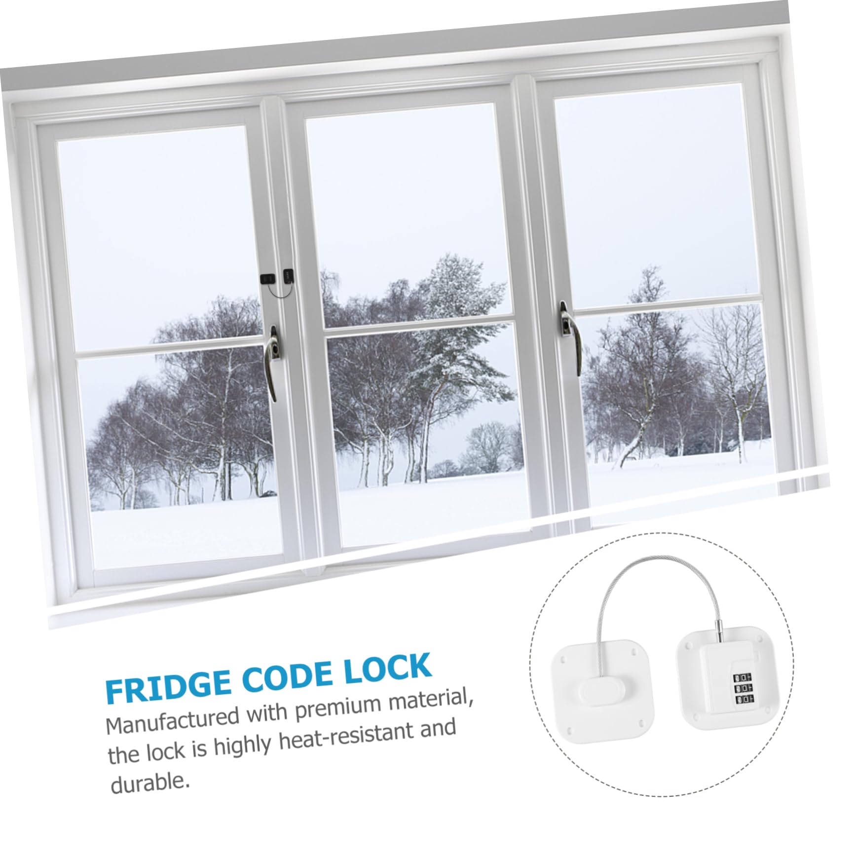 FAVOMOTO 3-Pack Refrigerator Safety Locks - Childproof Cabinet & Drawer Locks with Easy Installation, No-Tool Combination Lock for Baby Proofing - Secure Fridge, Kitchen Cabinets & Drawers for Toddlers & Kids