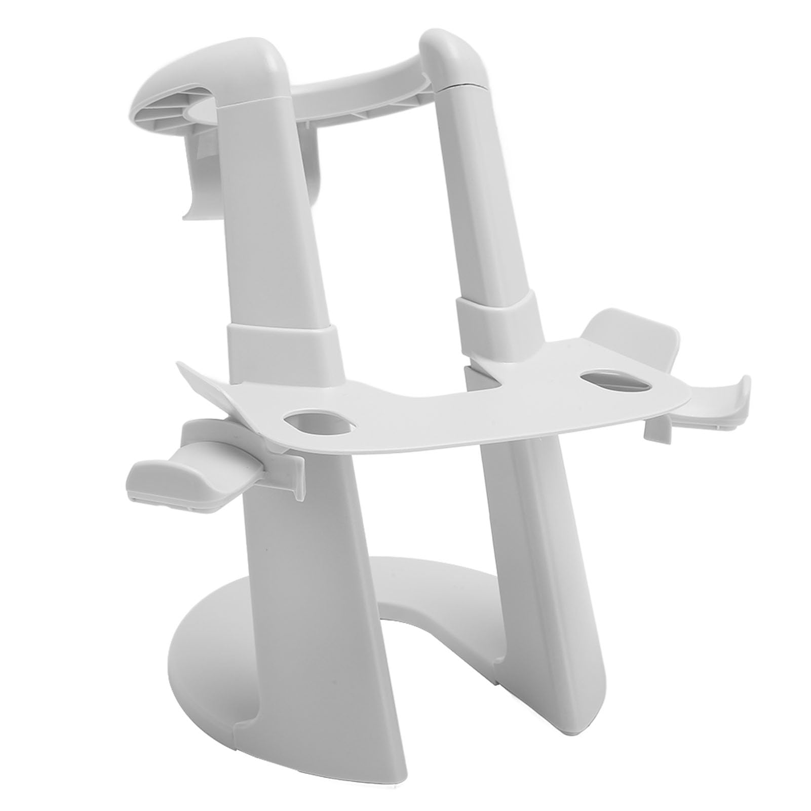 VR Headset Stand & Controller Holder for Oculus Quest 1/2 & Rift S - White | Wall Mount Display Organizer for VR Gaming Accessories | Perfect for Living Room, Bedroom, or Gaming Setup