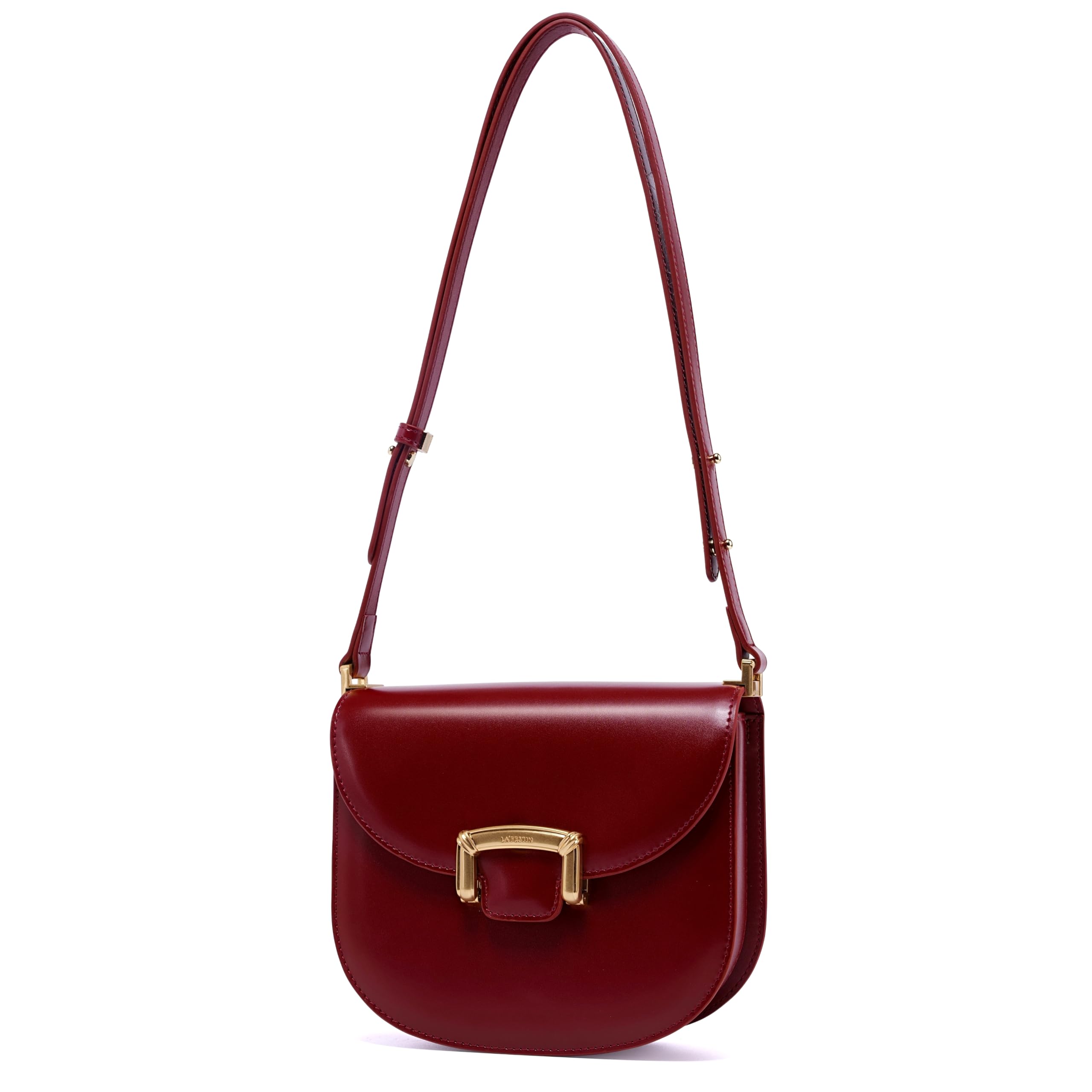 LAFESTIN Women's Small Split Leather Crossbody Purse - Adjustable Strap Shoulder Bag with Credit Card Slot | Perfect for Everyday Use, Travel & Shopping