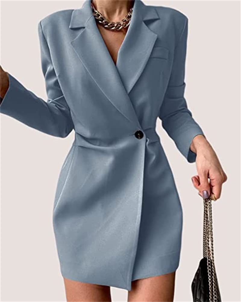 Women's Long Sleeve Blazer Dress - Professional Office Work Attire & Business Casual Outfits for Ladies | Perfect for Corporate Meetings, Office Wear, and Smart Casual Occasions