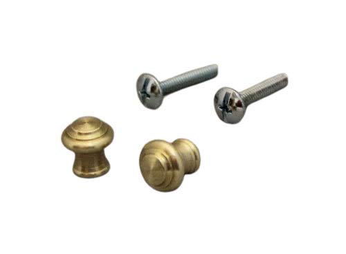 Premium Solid Brass Piano Desk Knobs - Small Satin Finish (1 Pair) - Perfect for Dressers, Cabinets & Vintage Furniture Restoration