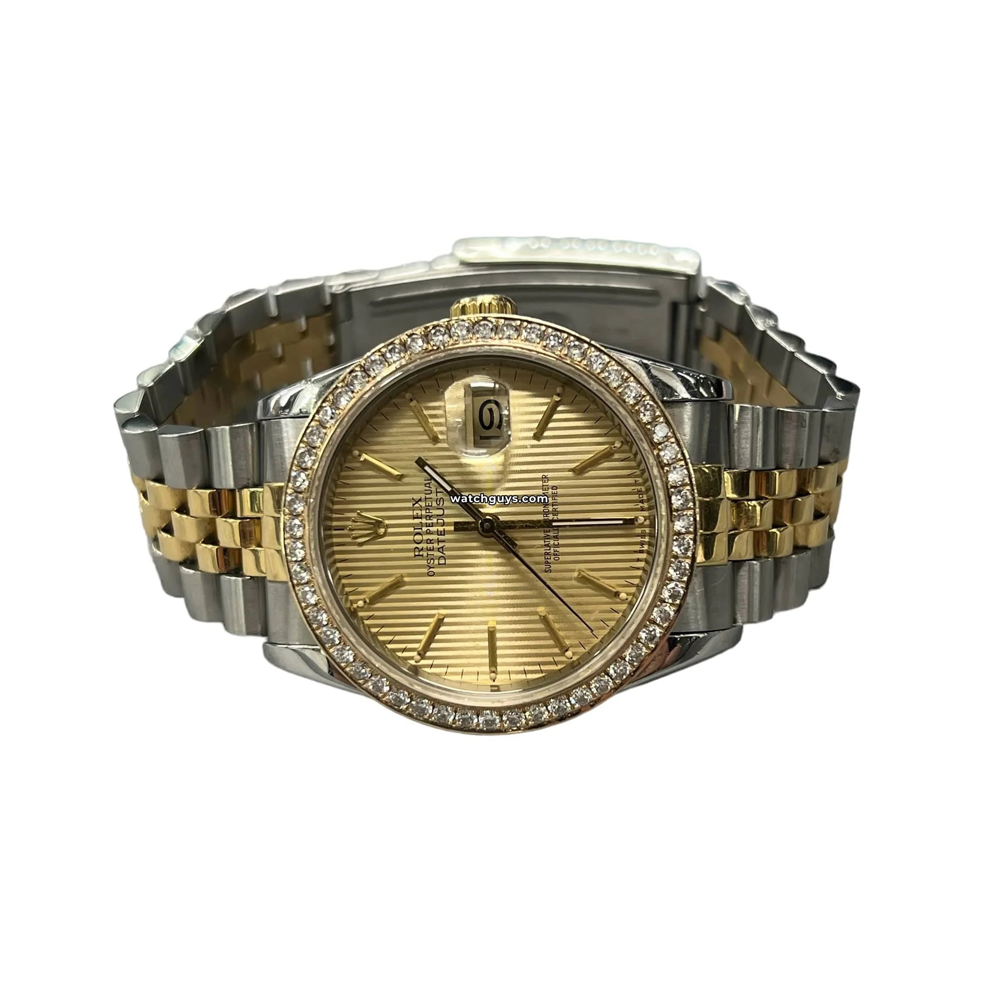 Rolex Datejust 16233 Men's Watch - 18K Gold & Stainless Steel, Champagne Diamond Dial, Automatic Movement - Perfect for Luxury Gifts & Business Occasions