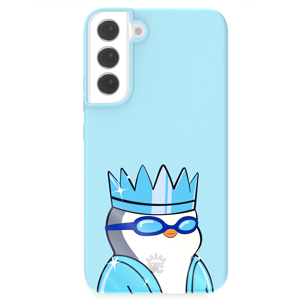 Pudgy Penguins Polar Blue Samsung Phone Case - Cute & Durable Protective Cover for Samsung Galaxy S23/S22/S21 - Perfect for Everyday Use, Travel & Gifting