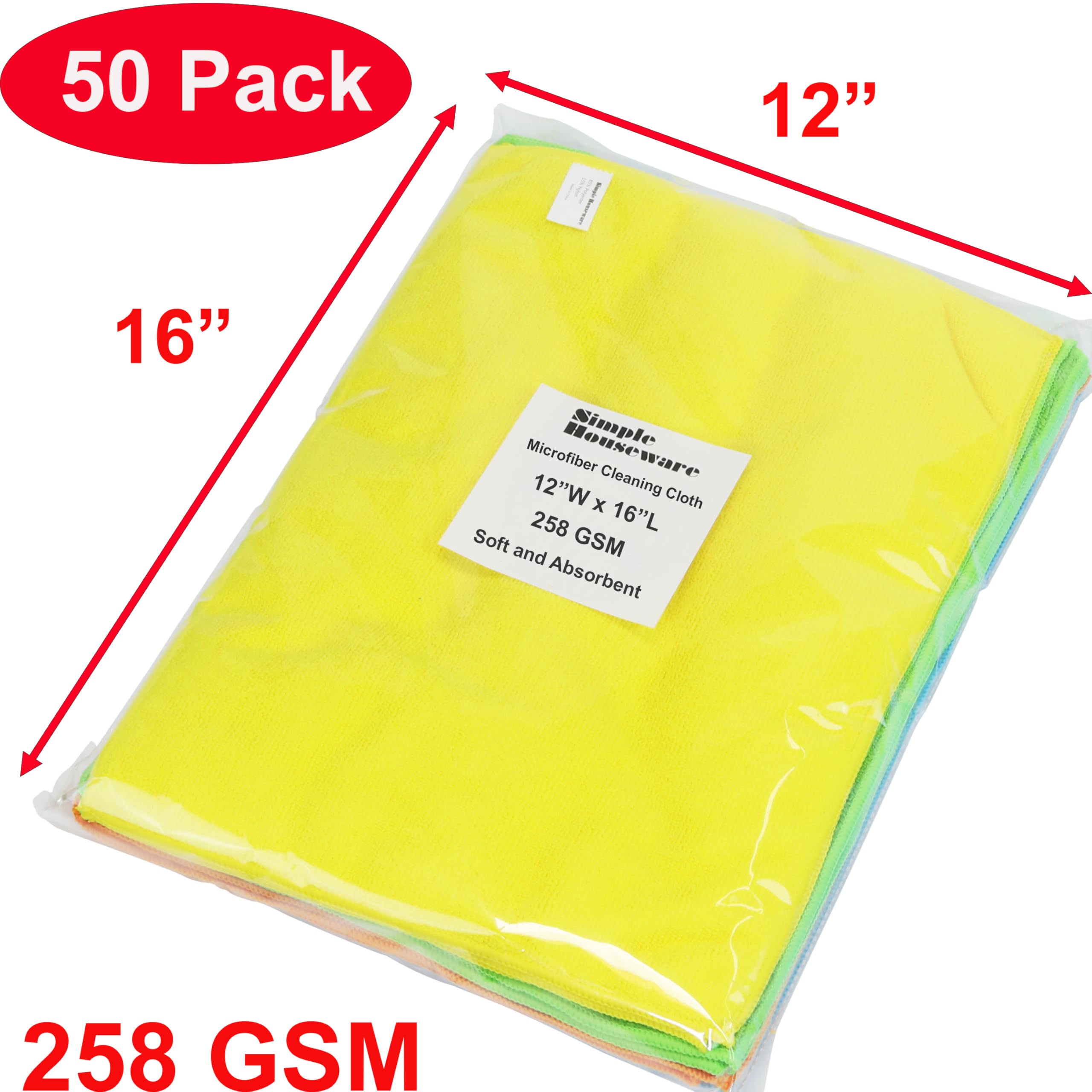 Premium Microfiber Cleaning Cloths 12