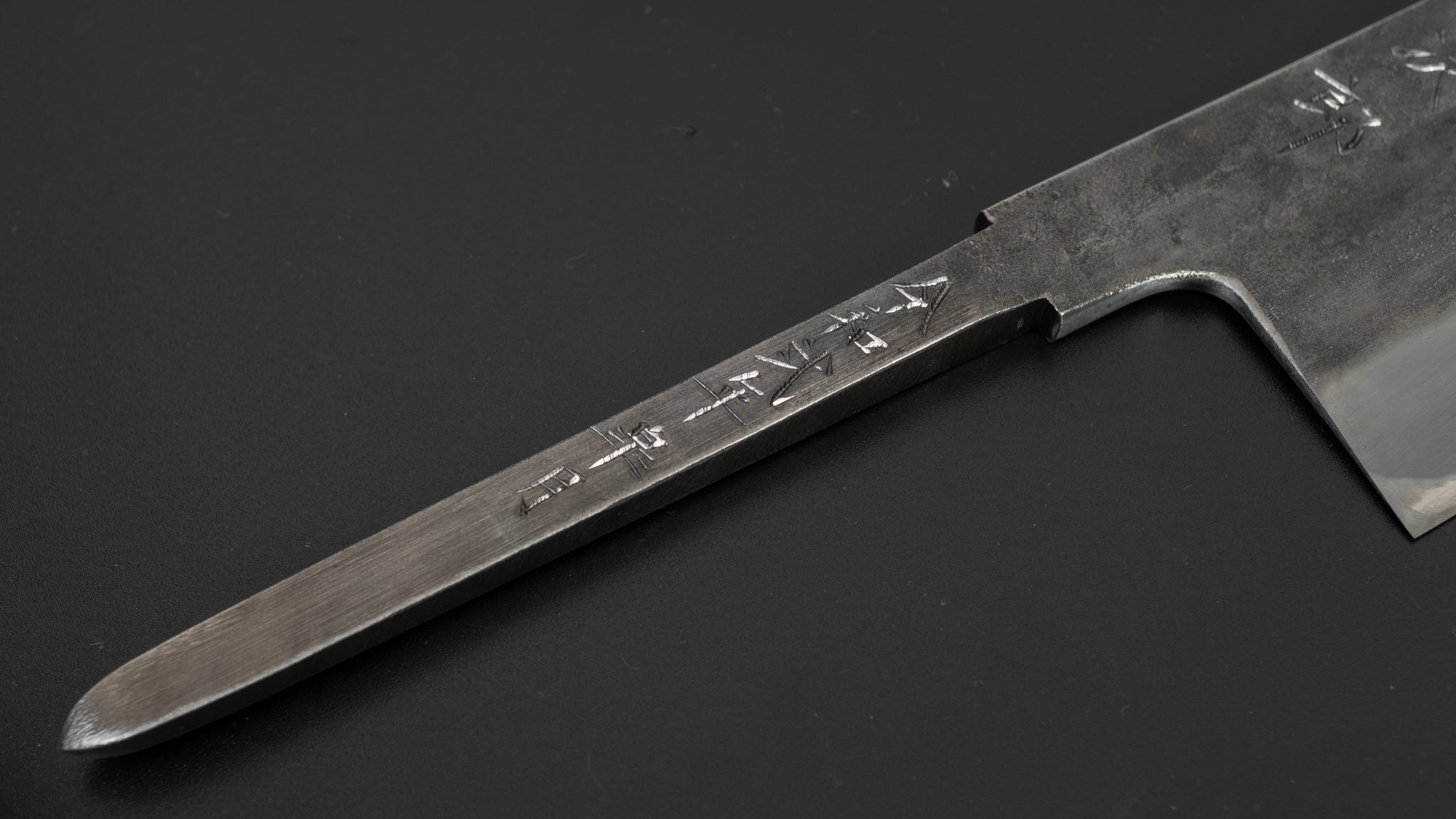 Jiro Tsuchime Hammered Santoku Knife 165mm - Japanese High Carbon Steel Kitchen Knife - No Handle (#129) - Perfect for Slicing, Dicing & Chopping Vegetables, Meat & Fish