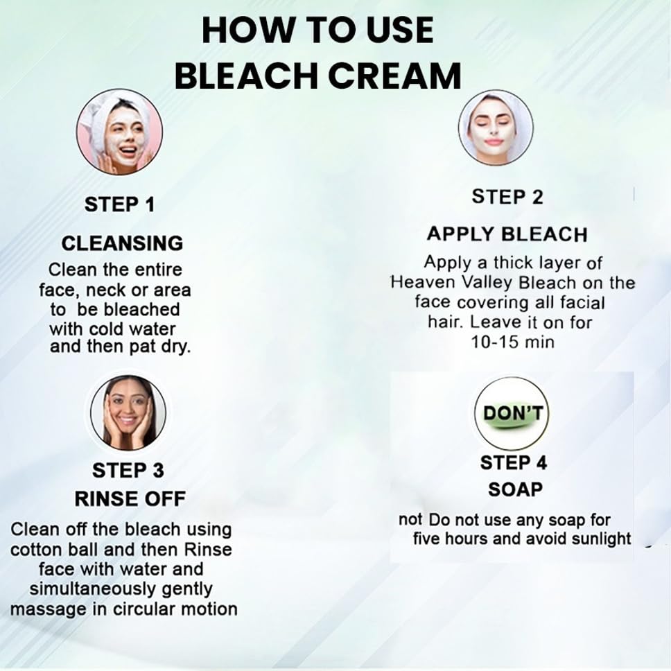 Heaven Valley Milk Protein Bleach Cream 1 Kg & Insta Glow Bleach Cream 1 Kg - Natural Extracts & Active Minerals for Skin Brightening | Professional Salon & At-Home Skin Care Treatment