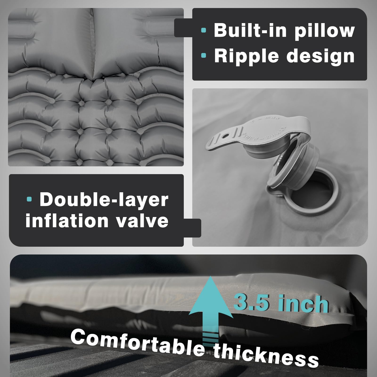 BestEvMod Truck Bed Air Mattress for Tesla Cybertruck 2023-2024 | Custom Fit Pickup Truck Accessories with Built-in Pump & Carry Bag | Camping, Travel & Outdoor Adventures Air Bed for Back Seat or Truck Bed