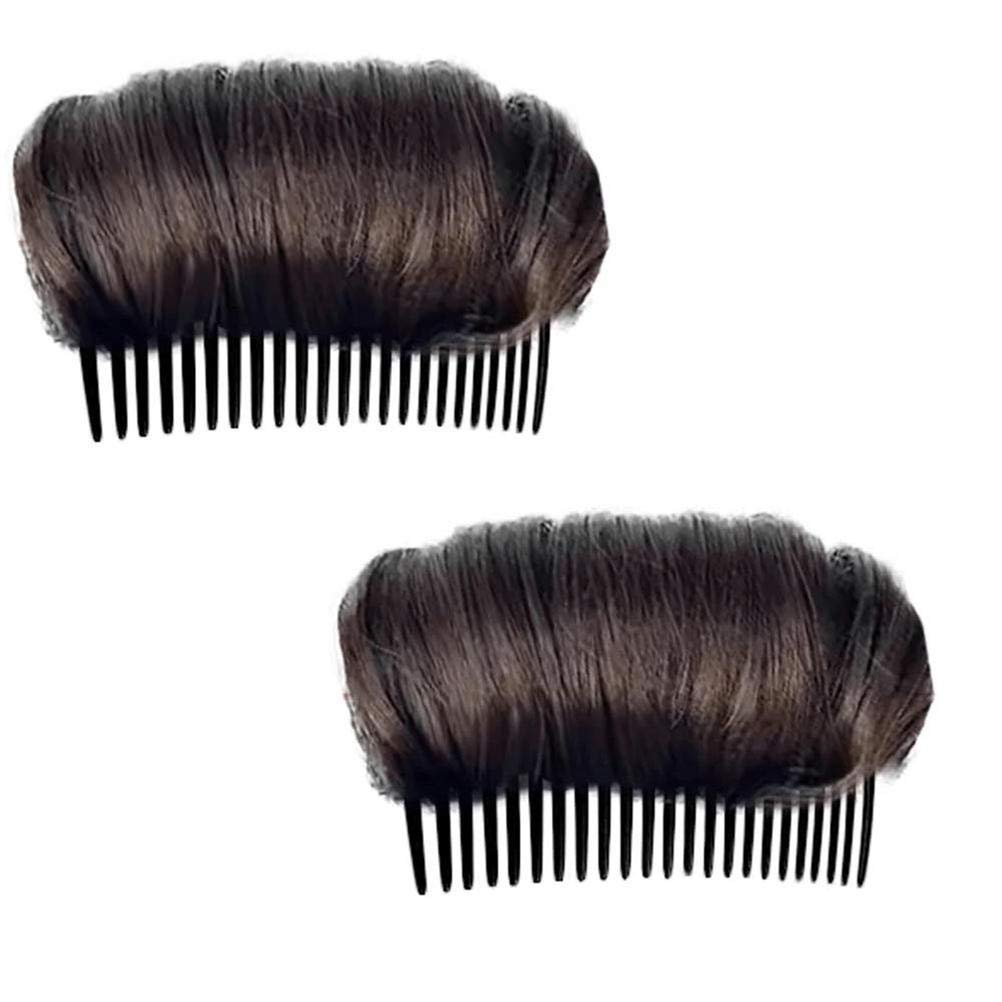 1Pcs Hair Bump Up Combs Clips - Volumizing Hair Styling Tool for Women, Dark Brown Bun Maker & Hair Insert Accessory - Perfect for Updos, Ponytails & Everyday Hairstyles