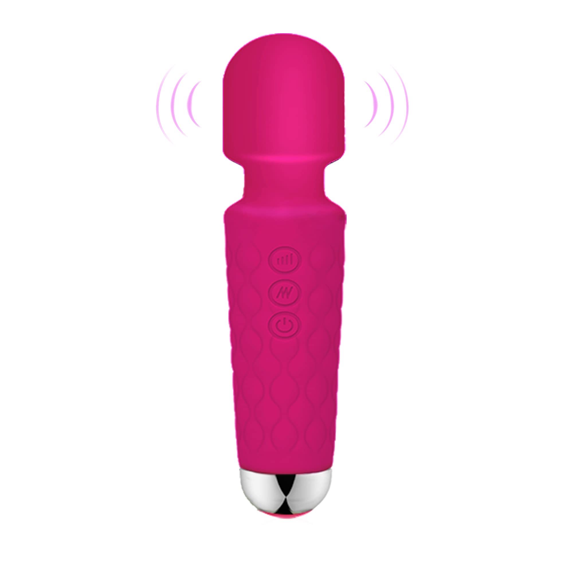 Premium Mini Wand Vibrator for Women - 20 Patterns & 8 Speeds Clit Stimulator, G-Spot Vibrator, Adult Sex Toy with Portable Stick Massager (Pink) - Perfect for Solo Play, Couples & Sensual Massage