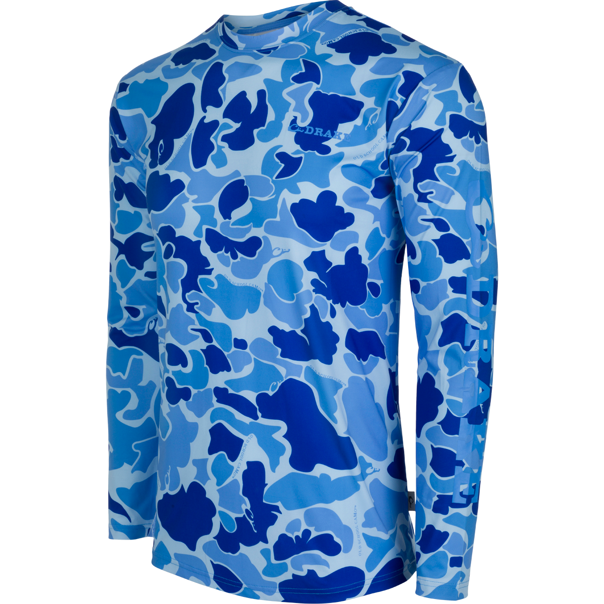 Long Sleeve Performance Crew Print T-Shirt for Men - Moisture Wicking Athletic Shirt with Stylish Design - Perfect for Gym, Running & Outdoor Activities