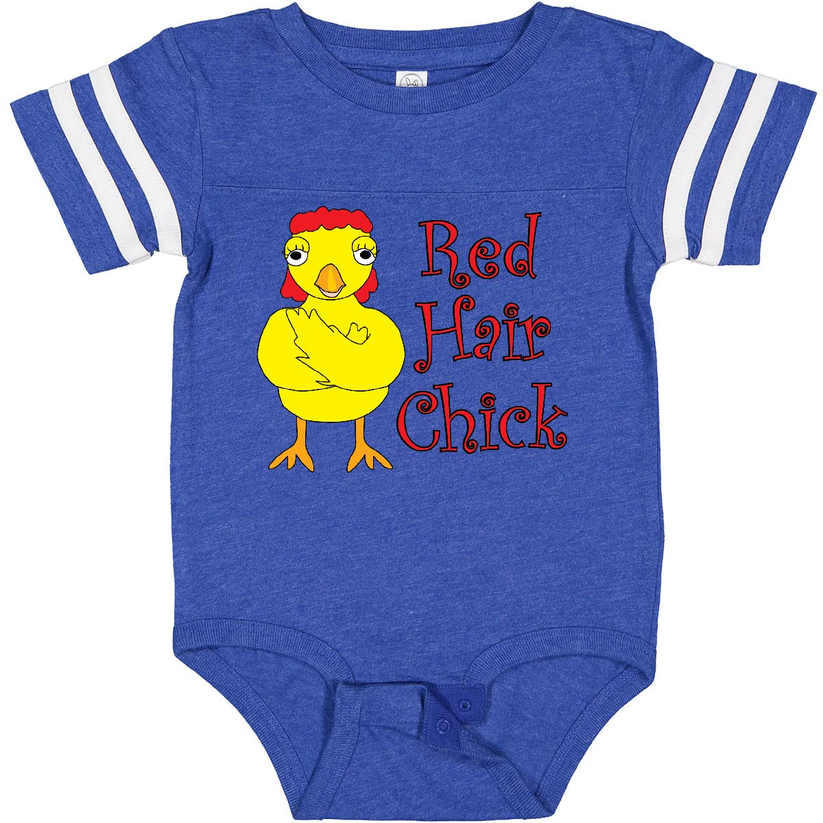 Inktastic Red Hair Chick Text Baby Bodysuit - Cute Graphic Onesie for Newborns & Infants - Perfect for Family Photos, Baby Showers & Everyday Playtime