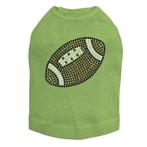Sparkling Brown Football Rhinestone Tank Top for Women - Multiple Colors Available - Perfect for Game Day, Parties & Sports Events