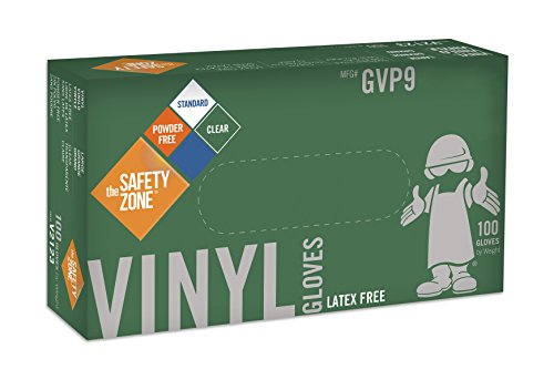 Powder-Free Disposable Vinyl Gloves - Latex-Free, Hypoallergenic, Clear Plastic Gloves for Food Service, Cleaning & Work - Large Size (Box of 100) - Ideal for Restaurants, Hospitals & Home Use