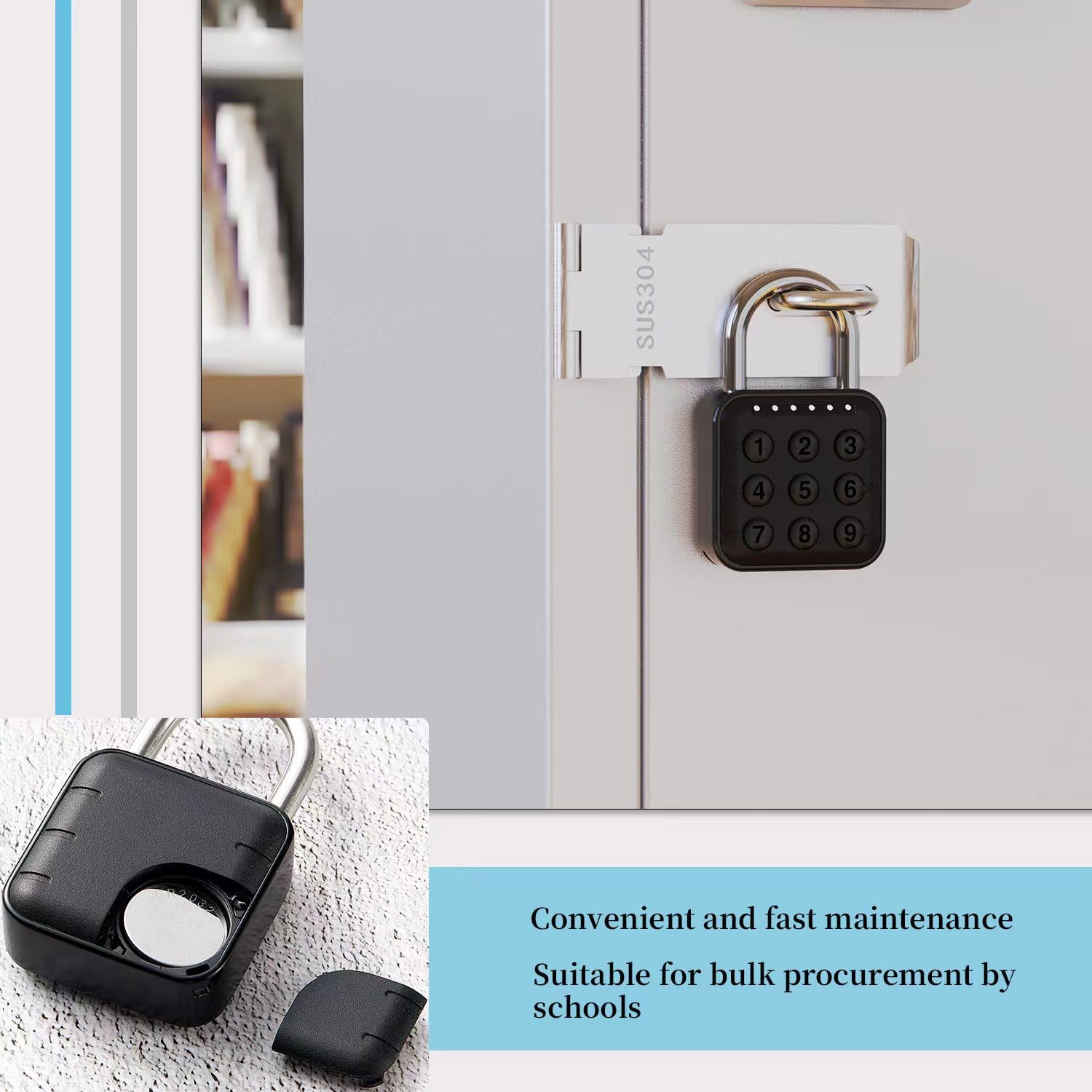 Bluetooth Smart Padlock with TUYA APP - Keyless Combination Lock for Gym, School, Travel & Outdoor | Secure Lockers, Bags & Storage | Waterproof & Anti-Theft Design