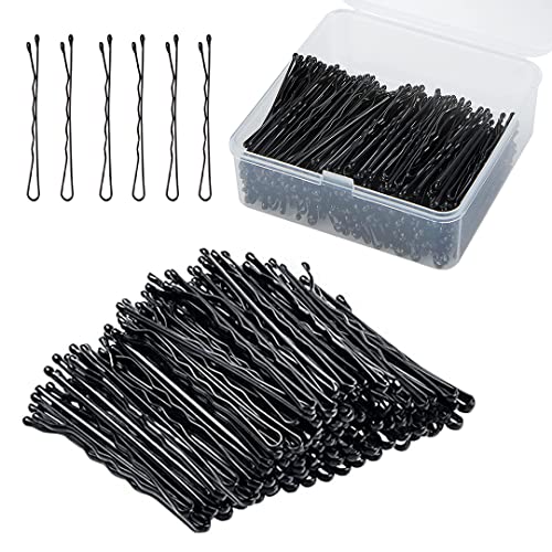 NOYONAA 400-Pack Bobby Hair Pins for Women & Girls - 6cm Black Hair Clips for Styling, Updos & Braids - Secure Hair Accessories for Everyday Use, Weddings & Special Occasions