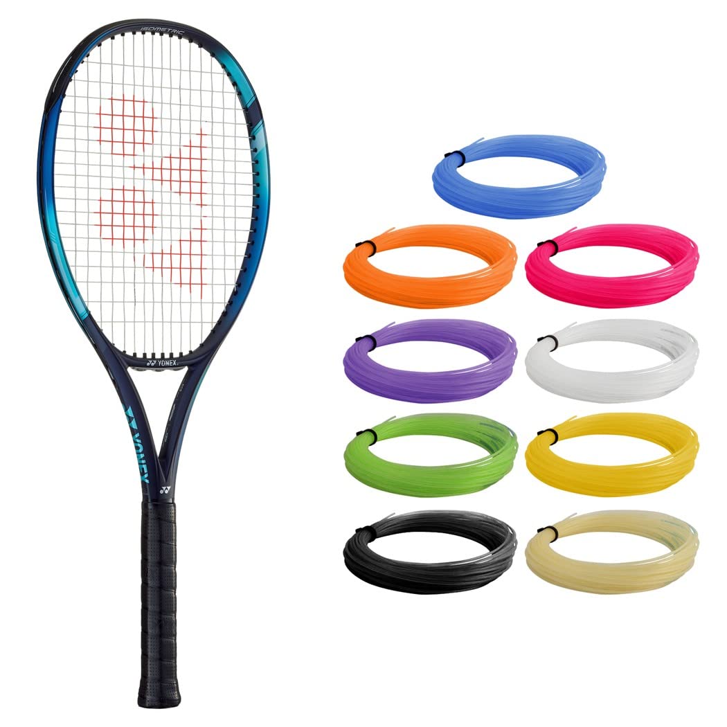 Yonex EZONE 100 Sky Blue Tennis Racquet (7th Gen) - Pre-Strung with Synthetic Gut String in Multiple Colors - 16x19 String Pattern for Power & Spin - Perfect for Intermediate Players & Competitive Matches