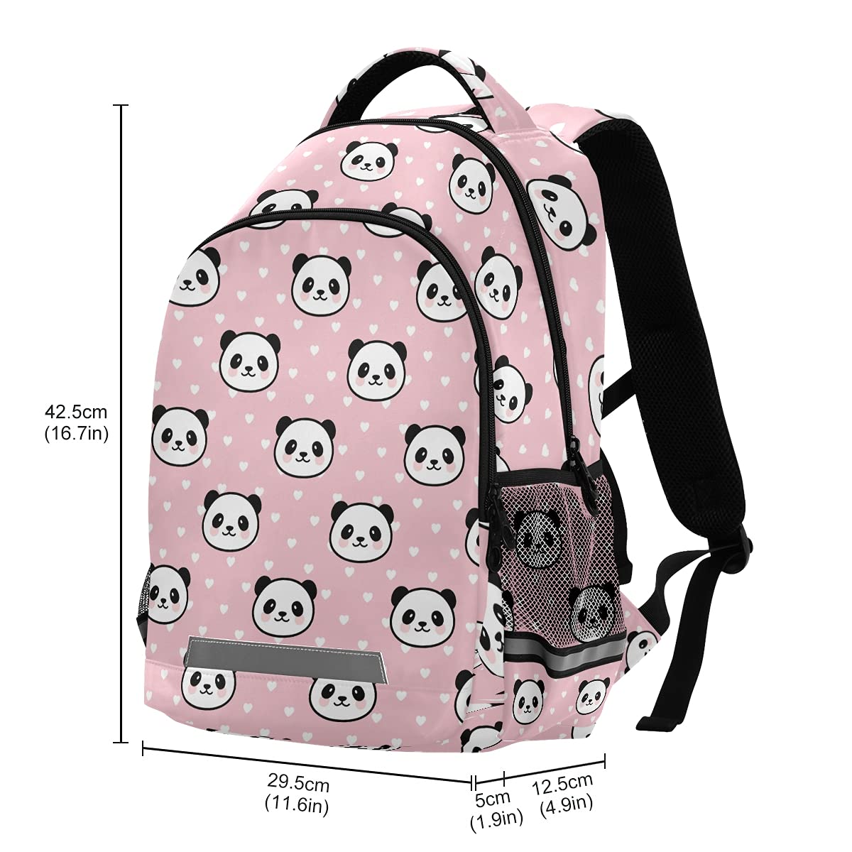 **MNSRUU Cute Panda Print Laptop Backpack for School, Travel & Hiking - Adjustable Chest Strap, Lightweight Rucksack for Boys & Girls - Perfect for College, Work & Outdoor Adventures**