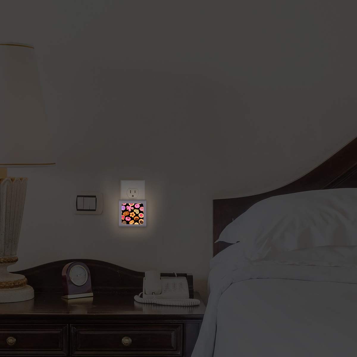 Dimmable LED Night Light with Auto On/Off Sensor - Adjustable Warm Light for Bathroom, Hallway, Nursery & Bedrooms - Perfect for Nighttime Safety & Convenience