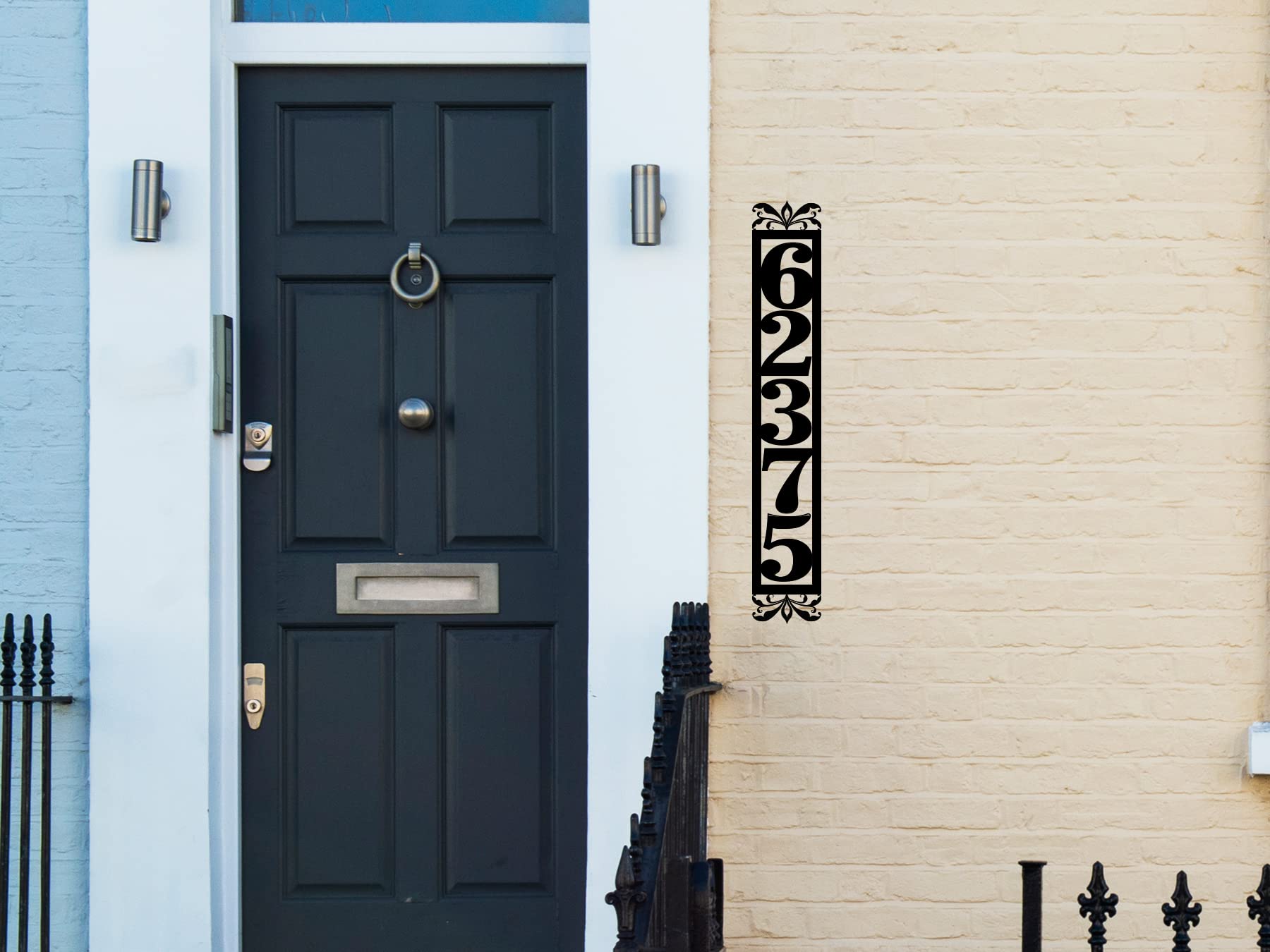 Custom Vertical House Numbers for Outdoor - Personalized Metal Address Plaque | Durable Weatherproof Housewarming Gift for New Home | Perfect for Front Door, Mailbox & Curb Appeal Enhancement