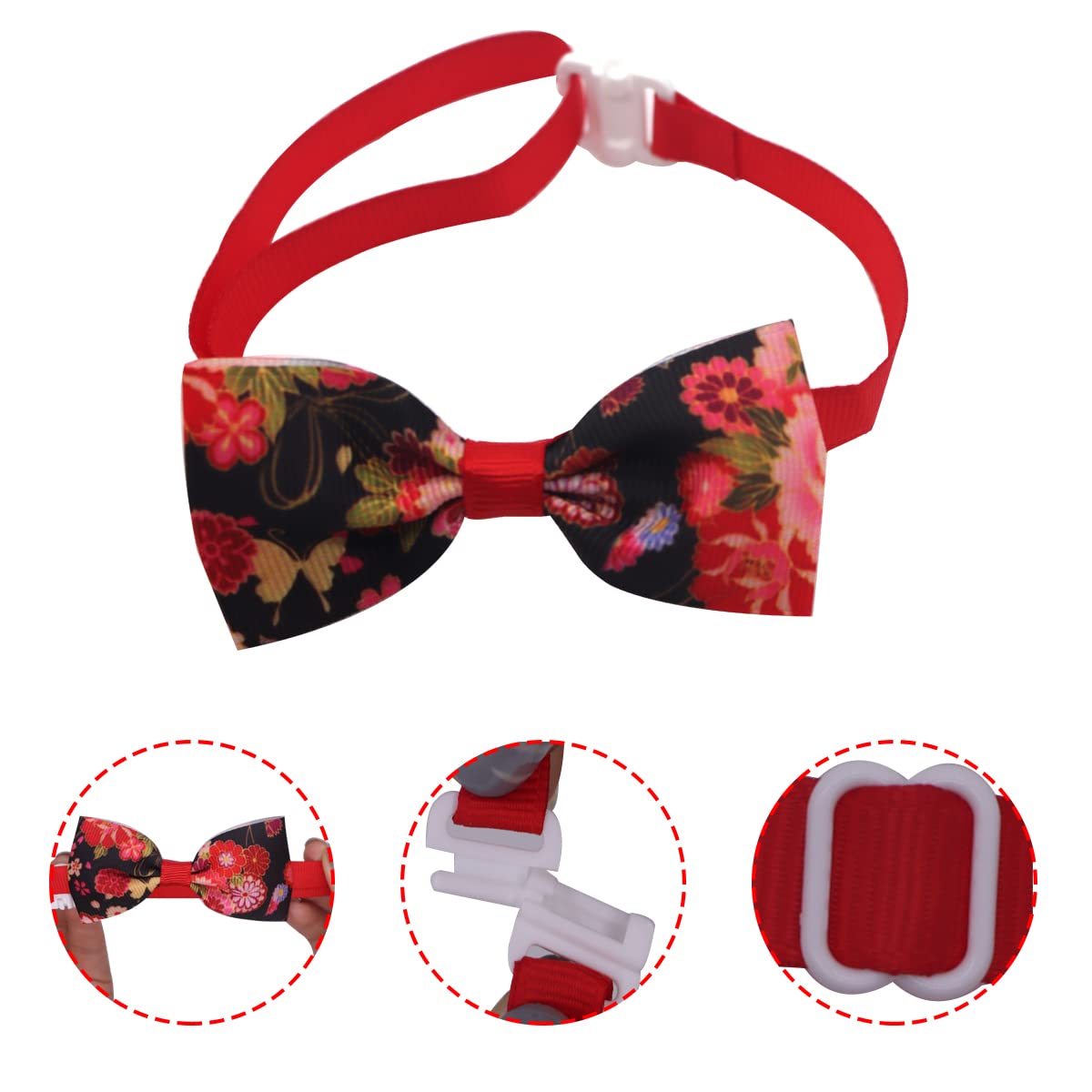 Wepetyo 24Pcs Adjustable Dog Bow Ties - Stylish Pet Collar Accessories for Puppies & Dogs (Mixed Colors) - Perfect for Weddings, Parties & Photo Shoots