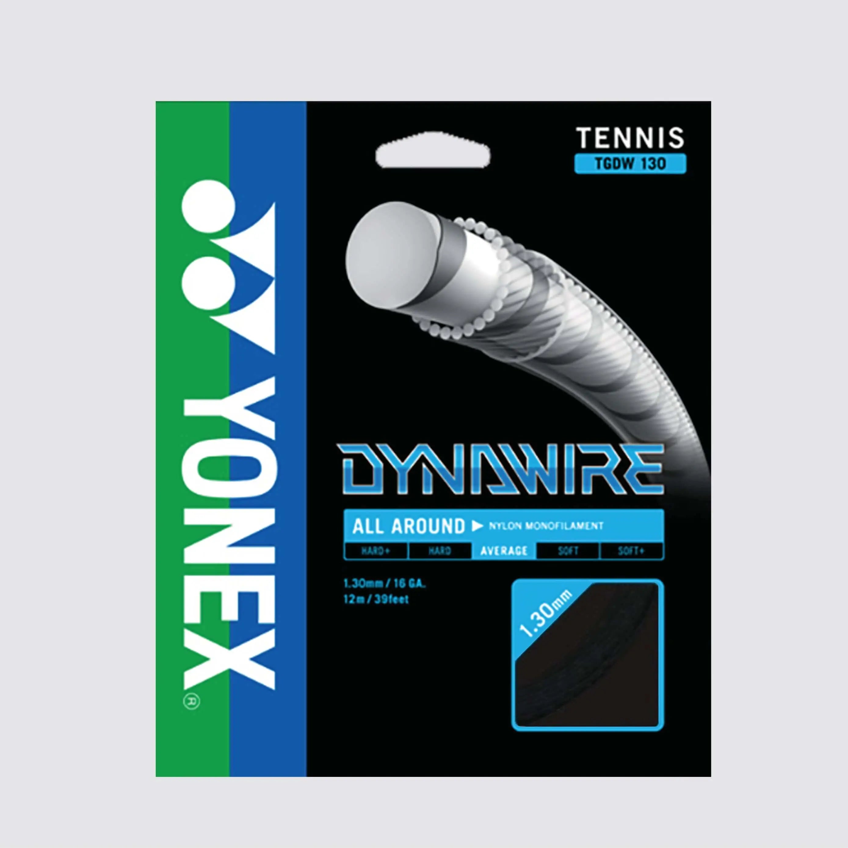 Yonex Dynawire 130/16 Tennis String - High Performance Synthetic Gut String for Tennis Rackets | Perfect for Recreational & Competitive Players | Indoor & Outdoor Court Use