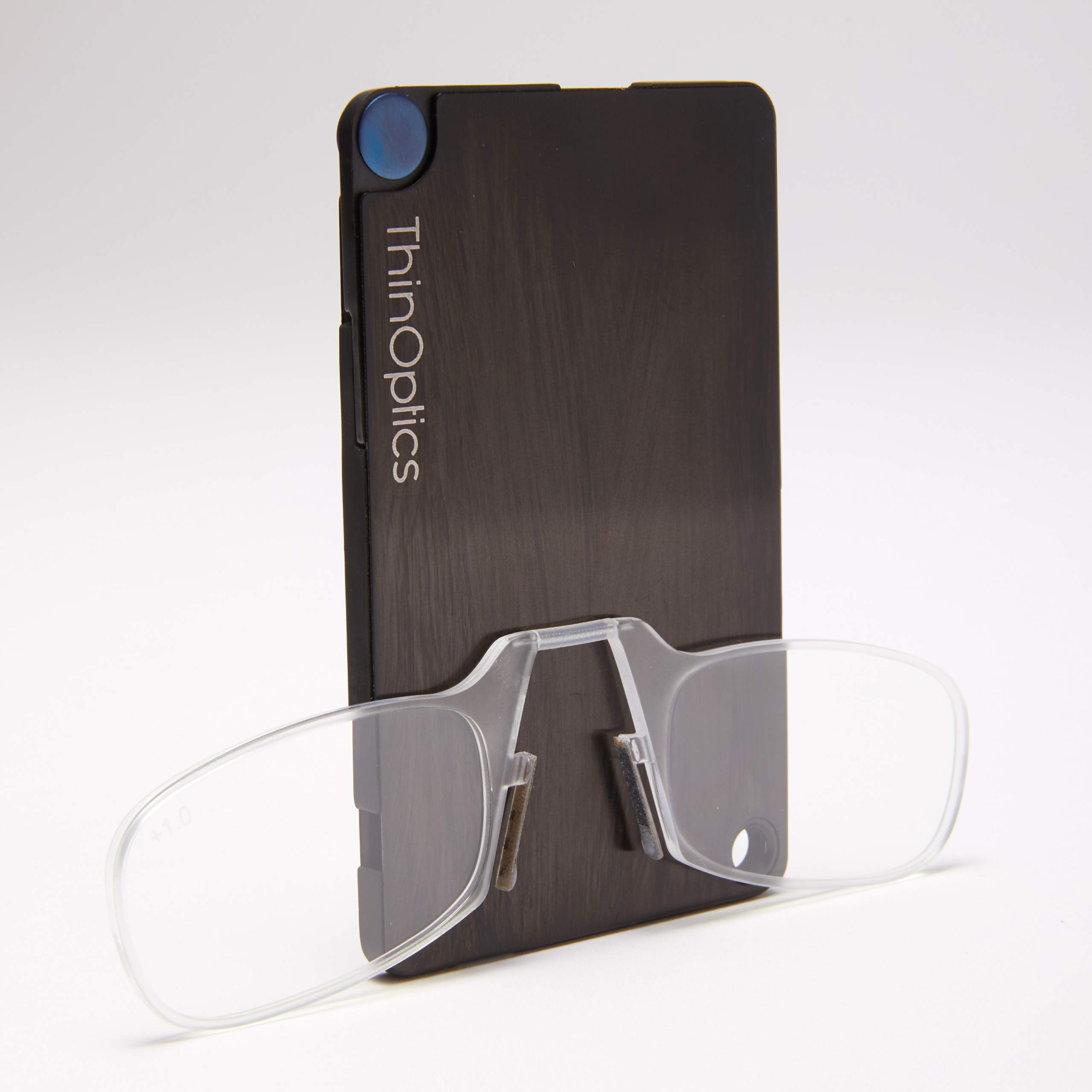 ThinOptics Slim Flashcard Case with Rectangular Reading Glasses - Compact Eyewear Holder for Students, Teachers & Professionals - Perfect for Classrooms, Offices & Travel
