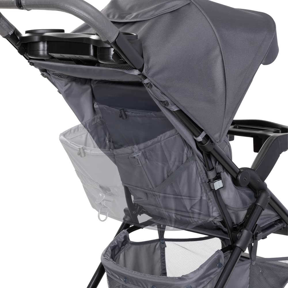 Baby Trend Passport® Cargo Stroller Travel System with EZ-Lift™ PLUS Infant Car Seat - Lightweight Compact Stroller for Travel & Everyday Use, Grey Bamboo | Perfect for Airports, Shopping & Family Outings