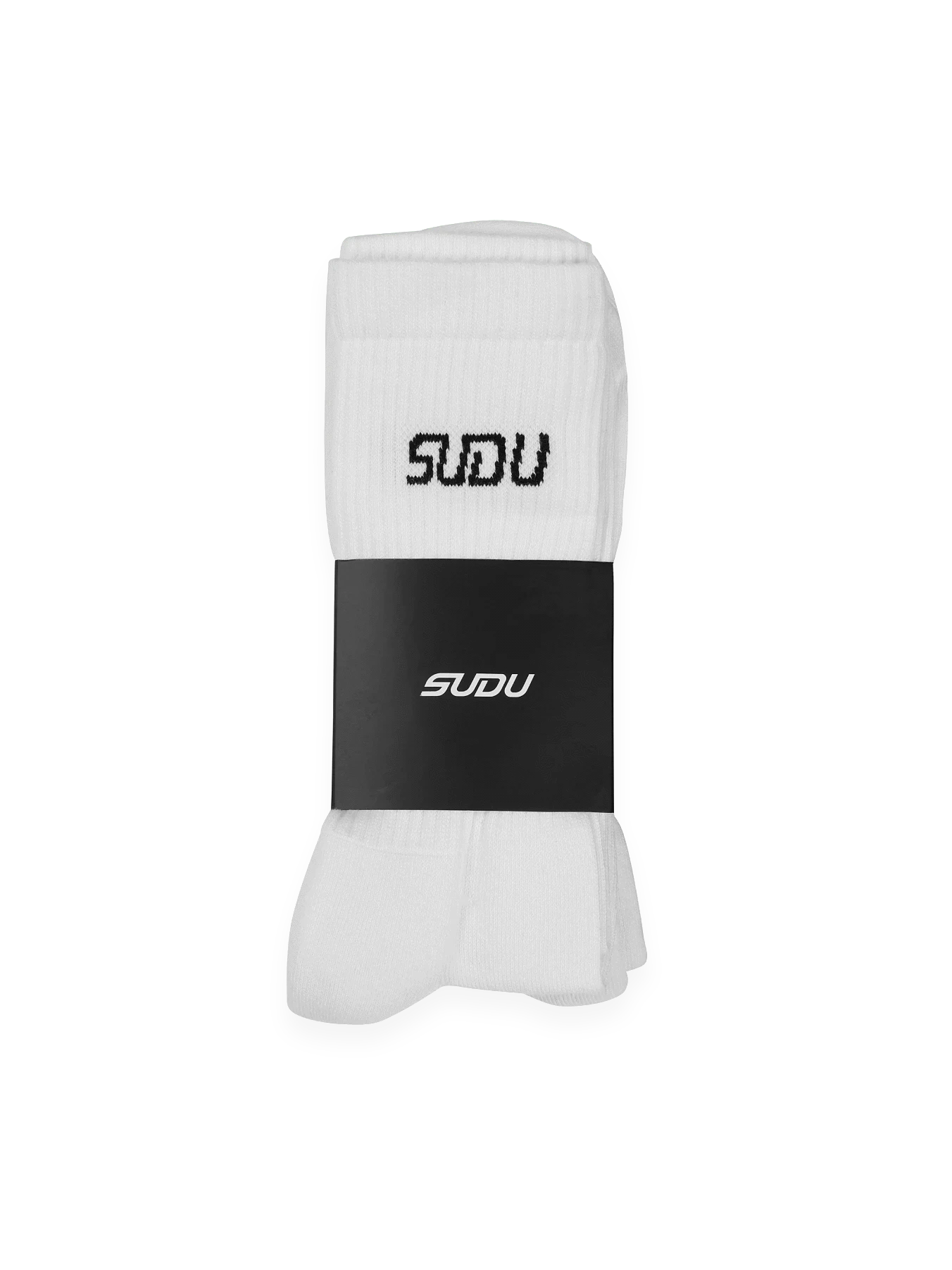 SUDU Crew Socks 2-Pack - Soft Comfortable Cotton Socks for Men & Women - Perfect for Running, Hiking, Workout and Daily Wear - White